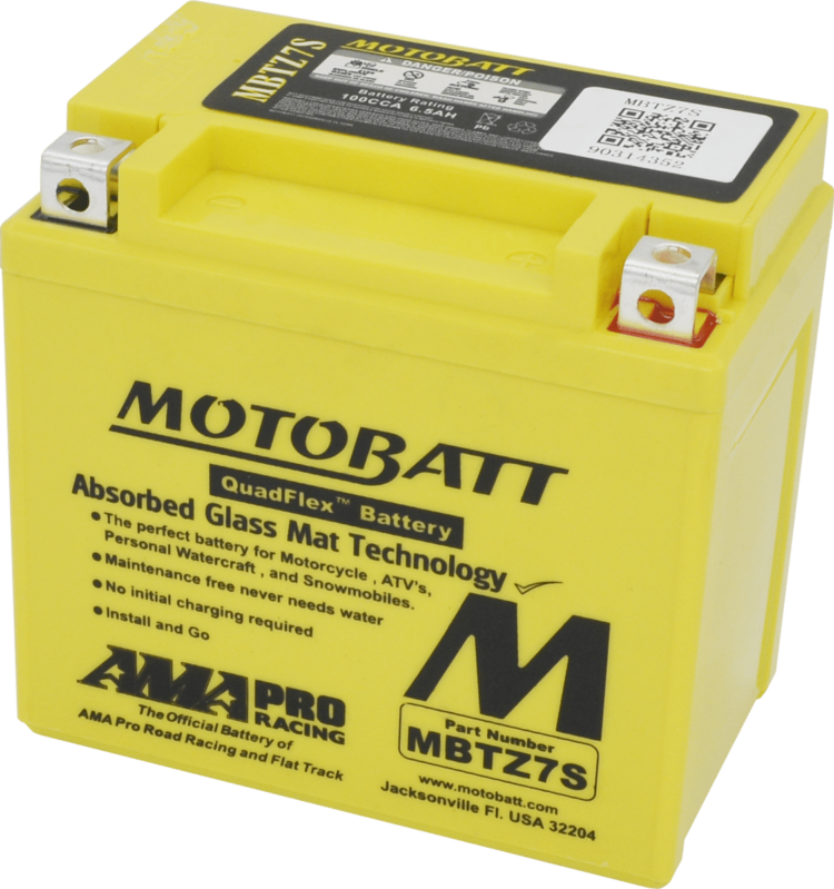 MBTZ7S MOTOBATT BATTERY 12V 6AH